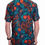 Miniatura: Camisa de hombre azul burdeos naranja