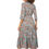 Thumbnail: Turquoise Orange Grey Women Dress