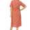 Miniatura: Naranja Verde Blanco Amarillo Mujeres Vestido Talla Grande