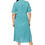 Miniatura: Vestido de talla grande para mujeres en color verde y blanco