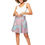 Thumbnail: Turquoise Pink Gold Women Skirt