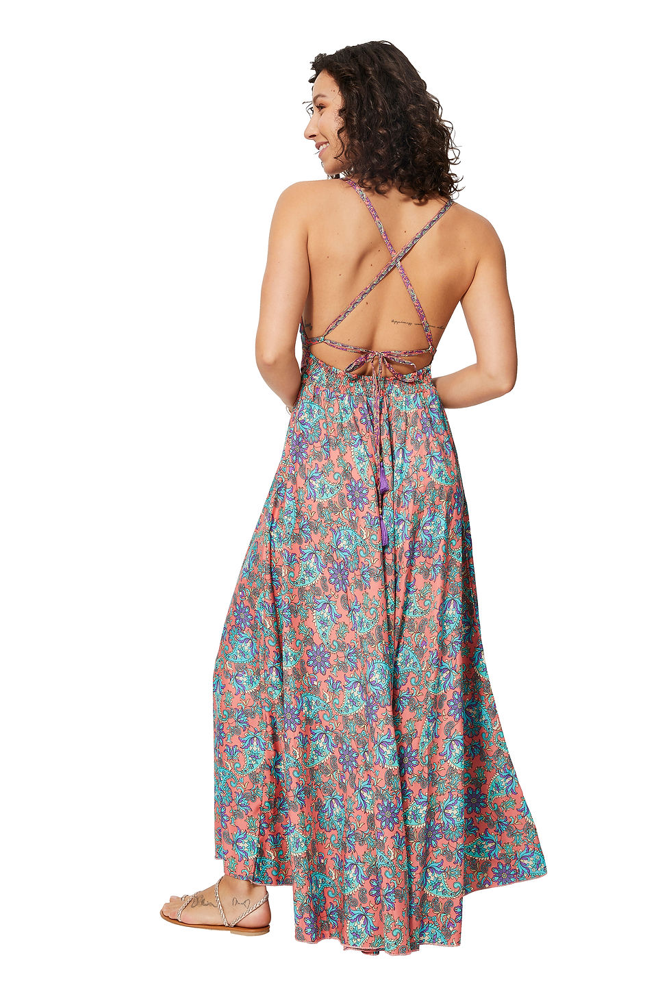 Pink Turquoise Purple Women Dress