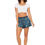 Miniatura: Navy Blue Petrol Beige Mujeres Corto
