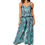 Thumbnail: Turquoise Navy Blue Gold Women Jumpsuit