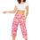Thumbnail: Pink White Women Trousers