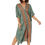Miniatura: Green Brown Orange Women Kaftan