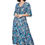 Miniatura: Navy Blue Blue Turquoise Beige Women Dress