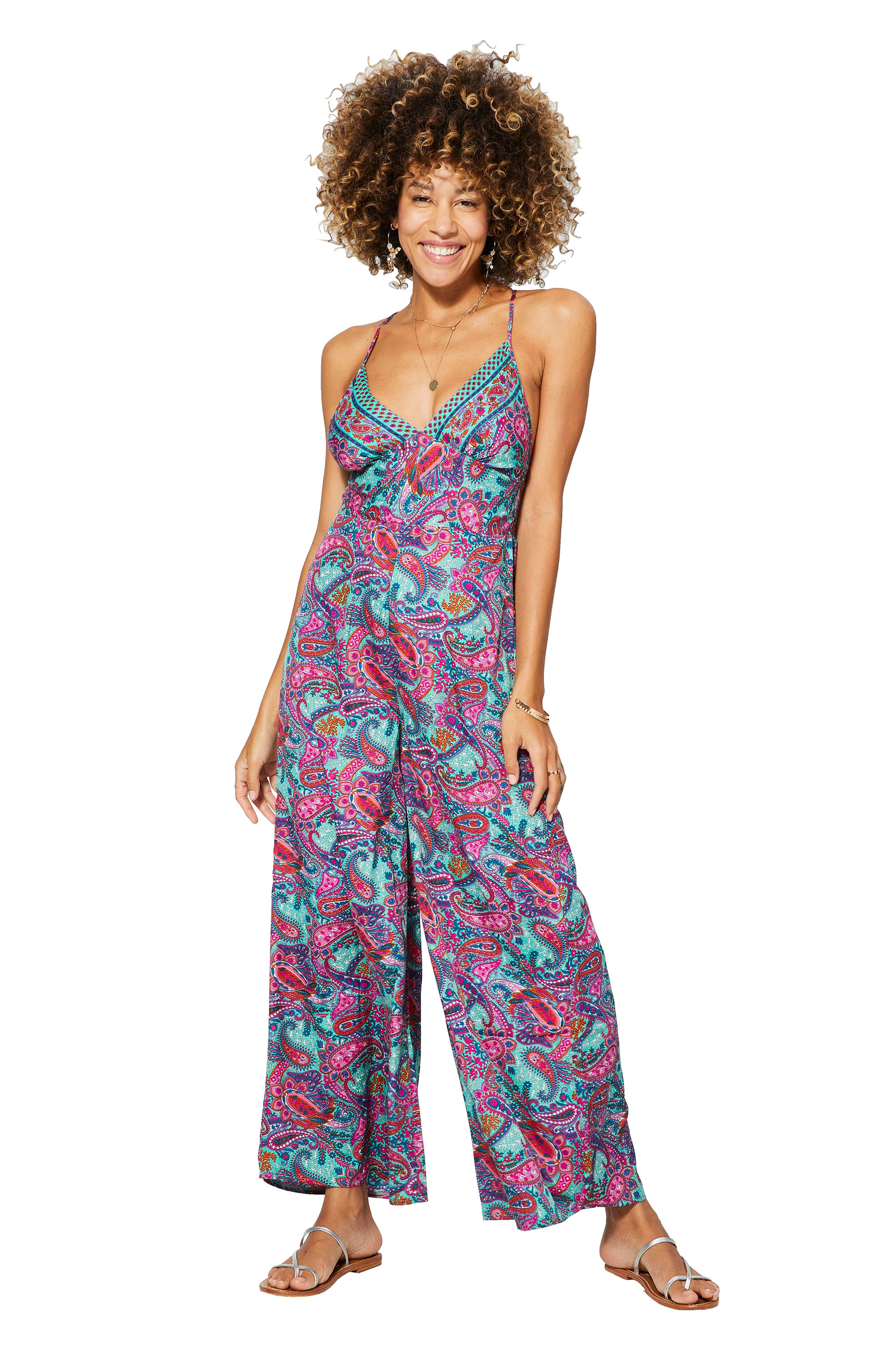 Green Pink Purple Orange Women Jumpsuit