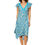 Thumbnail: Beige Navy Blue Turquoise Women Dress