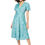 Miniatura: Grey Blue Green Women Dress