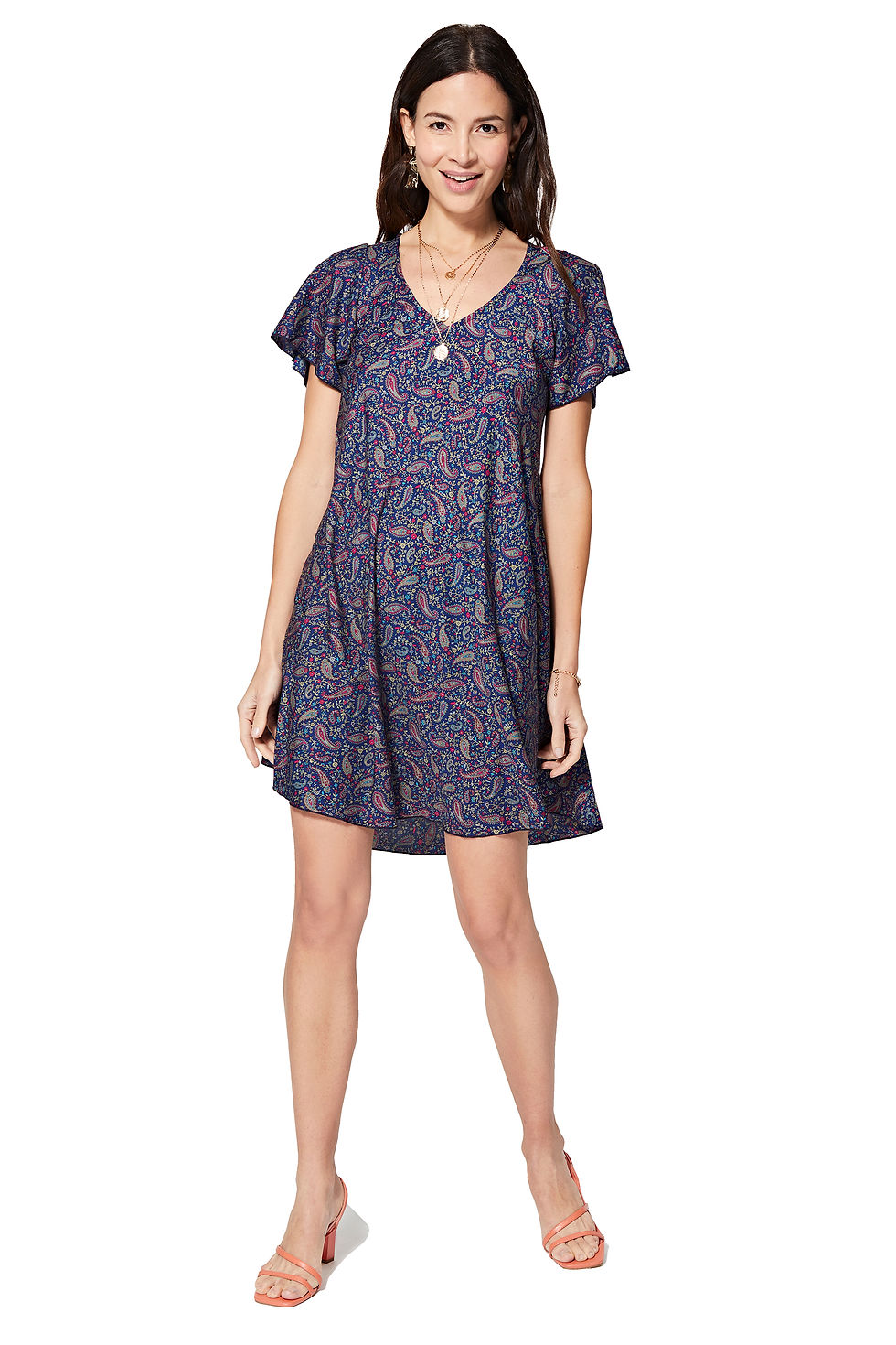 Vestido de Mujer Azul Turquesa Rosa