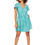 Miniatura: Turquoise Beige Women Dress