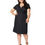Thumbnail: Black Cream Women Plus Size Dress