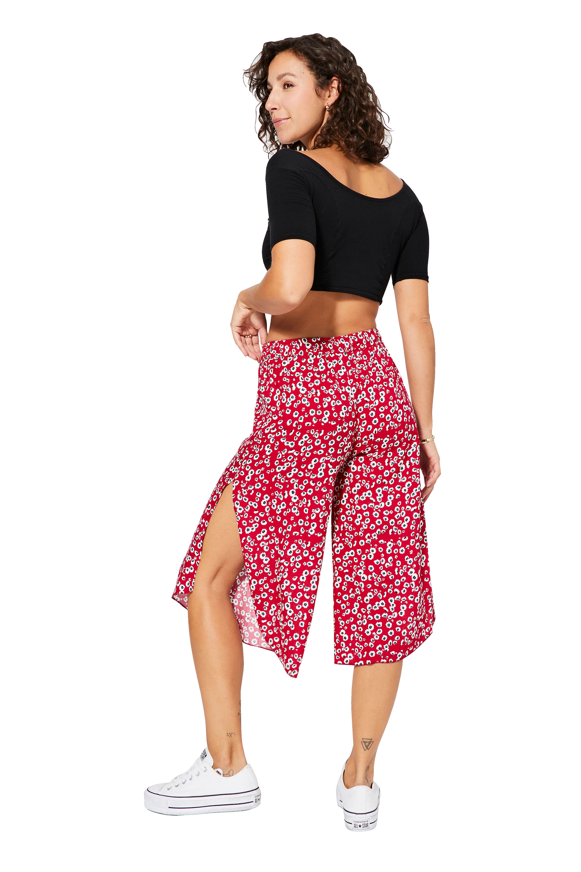 Pink White Petrol Black Women Trousers
