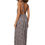 Thumbnail: Beige Navy Blue Gold Women Dress