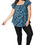 Thumbnail: Blue White Orange Women Plus Size Tunic