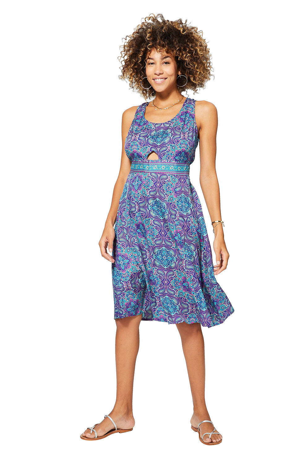 Azul Púrpura Crema <b>Mujeres</b> Vestido