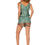 Miniatura: Verde Marrón Naranja Mujeres Mono Corto