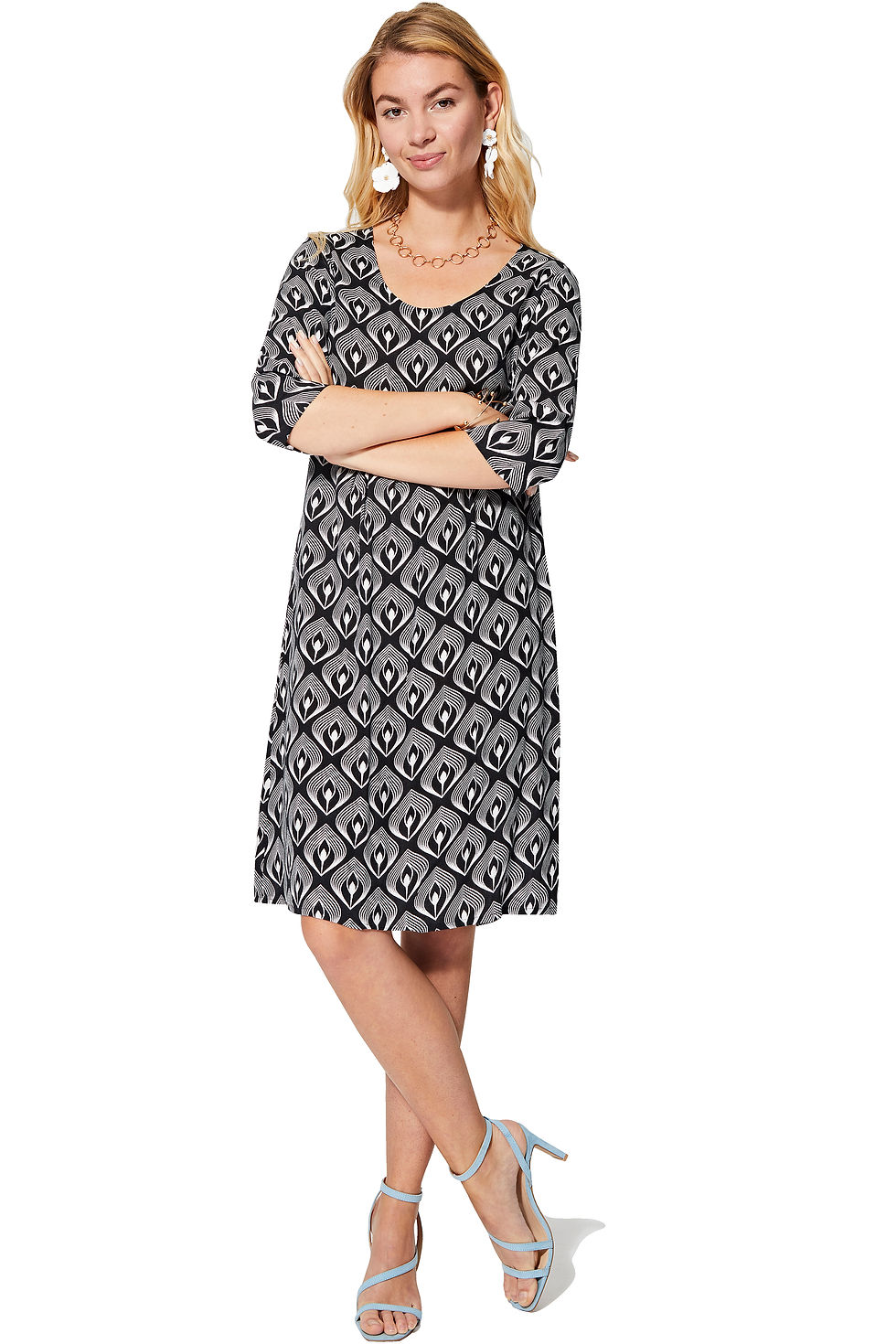 <span class="color">Negro</span> <span class="color">Blanco</span> <span class="gender">Mujeres</span> <span class="type">Vestido</span>