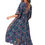 Thumbnail: Navy Blue Turquoise Pink White Women Dress