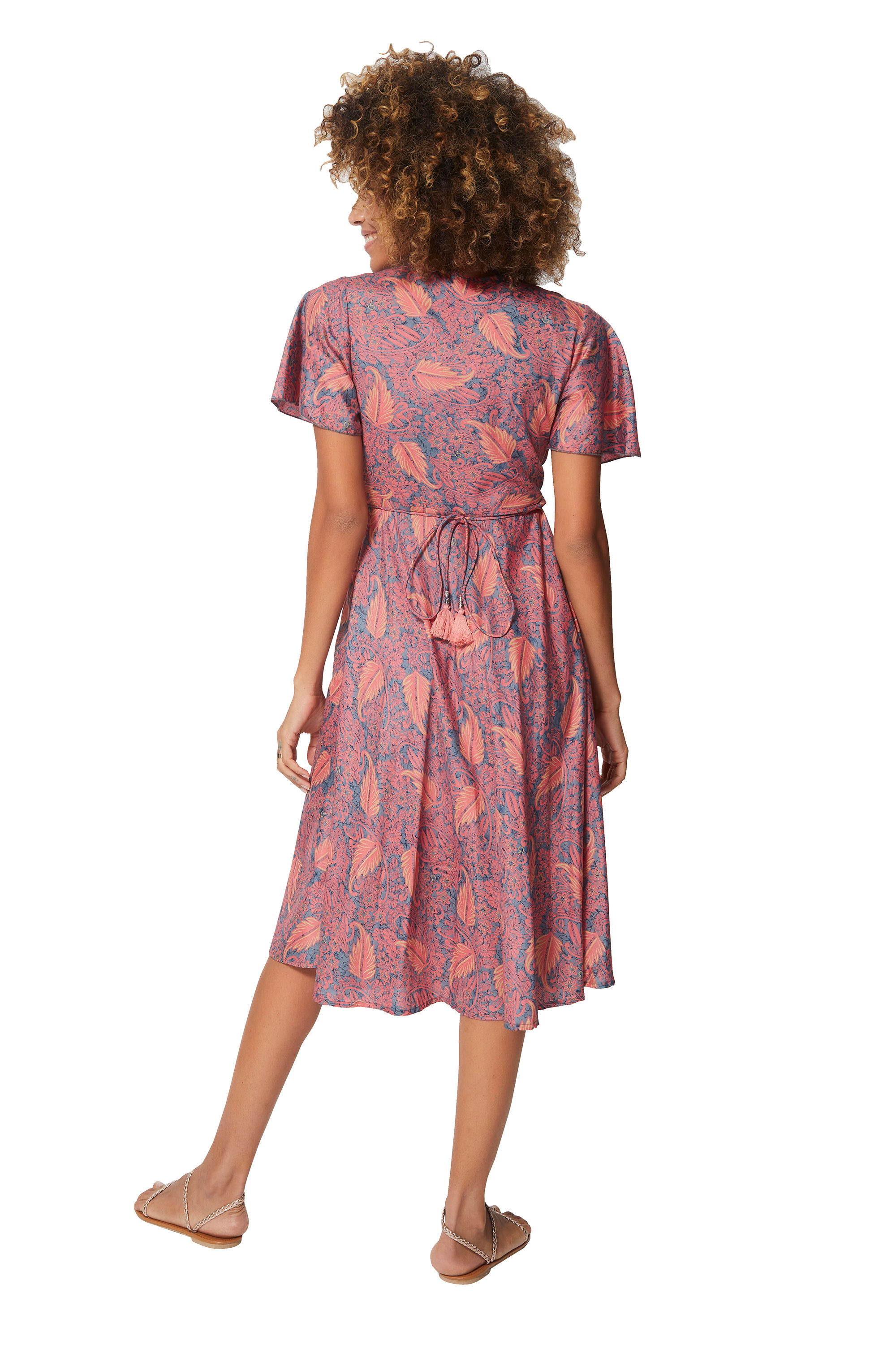 Pink Blue Cream Women Dress