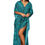 Thumbnail: Green Navy Blue Beige Women Kaftan