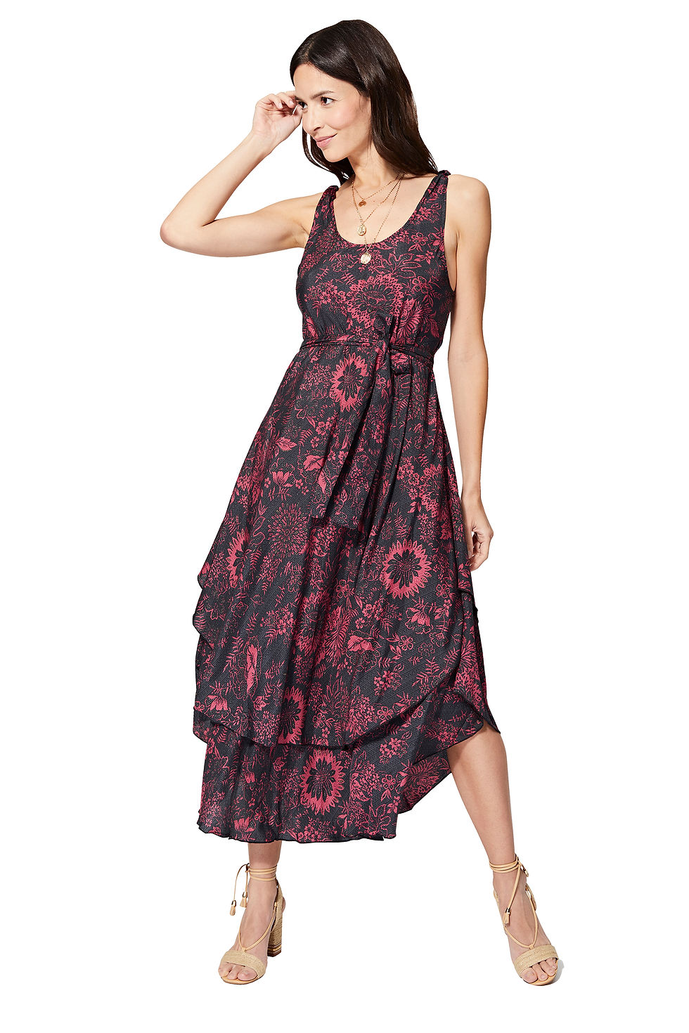Black Pink Women Dress