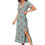 Thumbnail: Turquoise Pink Orange Women Dress