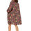 Miniatura: Black Pink Beige Mujeres Kimono