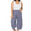Thumbnail: Blue White Women Plus Size Trousers