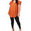 Thumbnail: Orange White Grey Women Plus Size Tunic