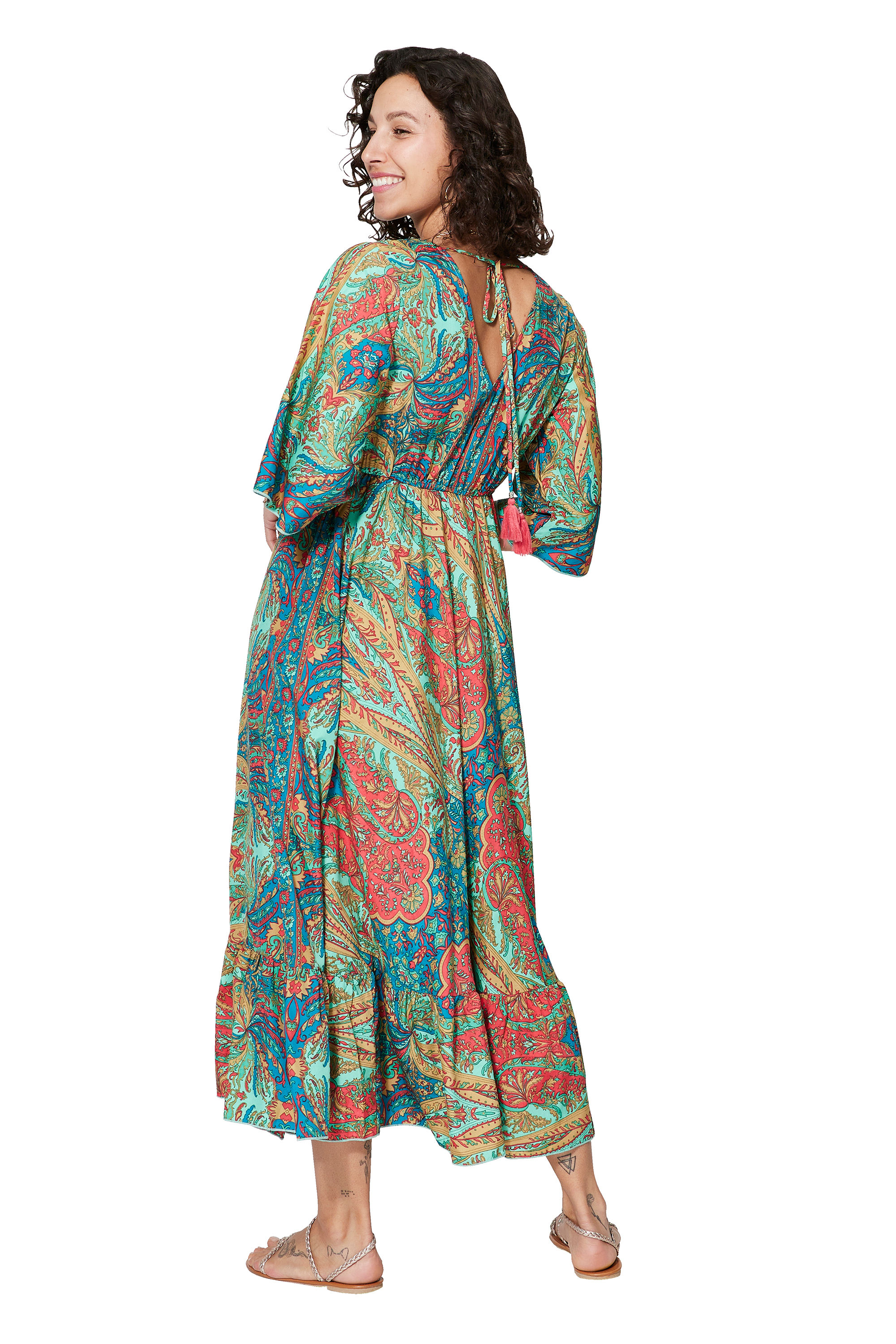 Petrol Turquoise Red Beige <b>Mujeres Vestido</b>