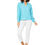 Thumbnail: Turquoise White Yellow Women Shirt