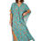 Thumbnail: Turquoise Yellow Red Women Kaftan