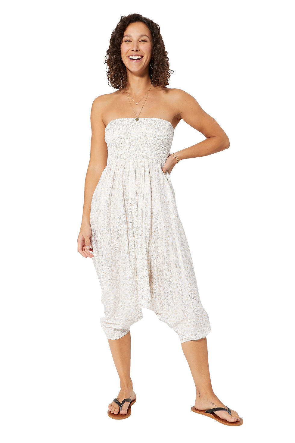 Thumbnail: Women'S Convertible Trouser, Top, And Short Dress Ensemble