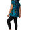 Thumbnail: Black Blue Orange Women Plus Size Tunic