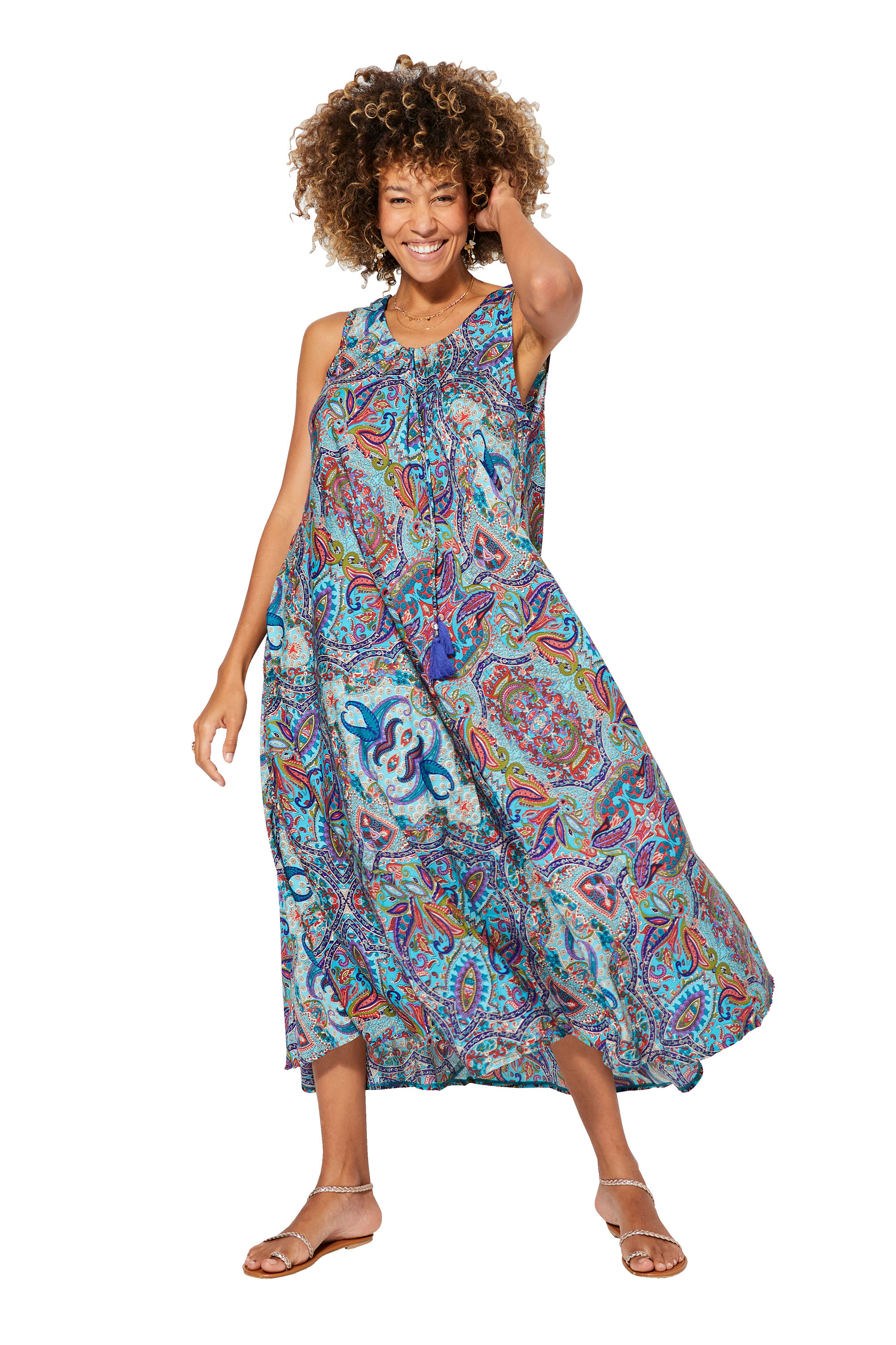 Turquoise Purple Green <b>Women</b> <i>Dress</i>