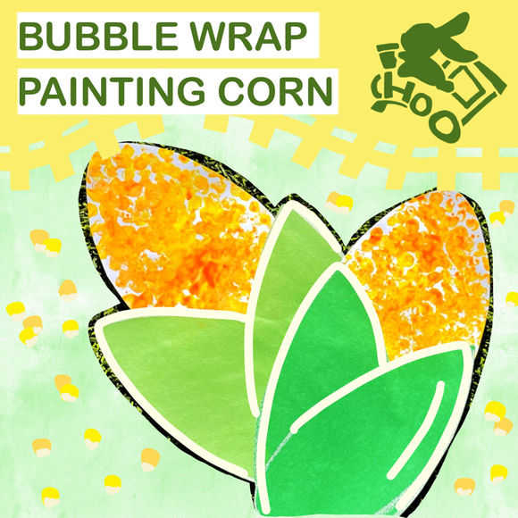 Bubble Wrap Painting Corn Cover