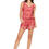 Miniatura: Rosa Blanco Beige Mujeres Short Jumpsuit