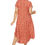 Miniatura: Orange Green White Yellow Women Plus Size Dress