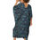 Miniatura: Navy Blue Turquoise Brown Mujeres Kaftan