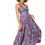 Thumbnail: Green Pink Purple Orange Women Dress
