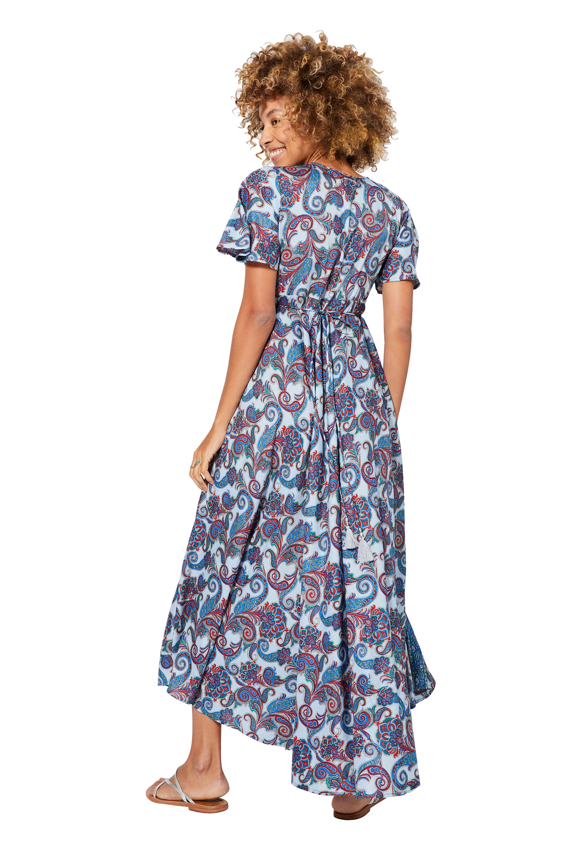 Azul Rojo Verde Vestido de Mujer