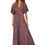 Miniatura: Green Burgundy Women Dress