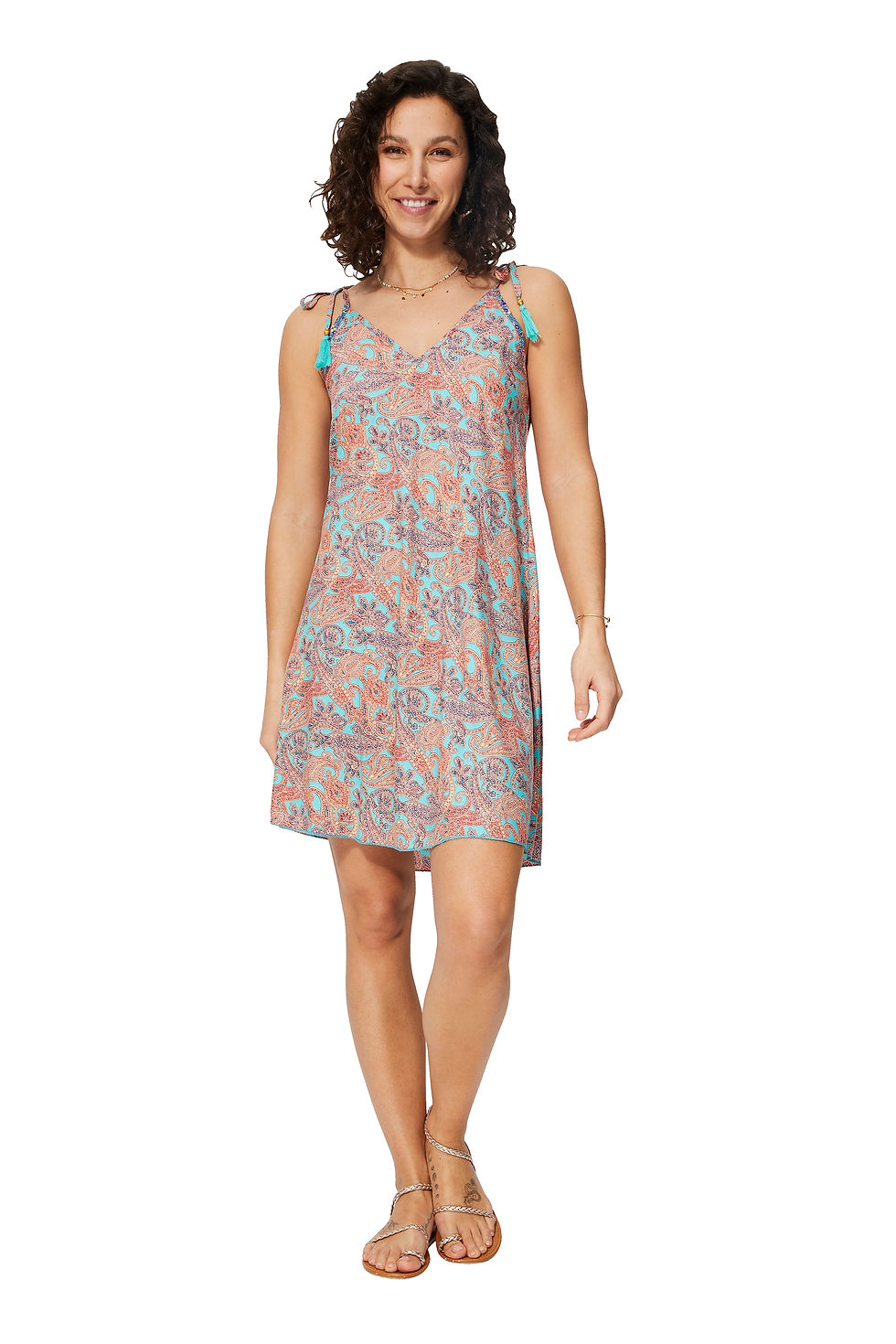 Turquoise Blue Burgundy Beige Women Dress