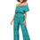 Thumbnail: Blue Green Brown Women Jumpsuit