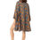 Miniatura: Azul Marrón Mujeres Kimono