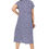 Miniatura: Azul Blanco Mujeres Vestido Talla Grande