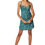 Miniatura: Turquoise Beige Grey <b>Women</b> <i>Dress</i>