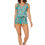 Thumbnail: Turquoise Yellow Red Women Short Jumpsuit